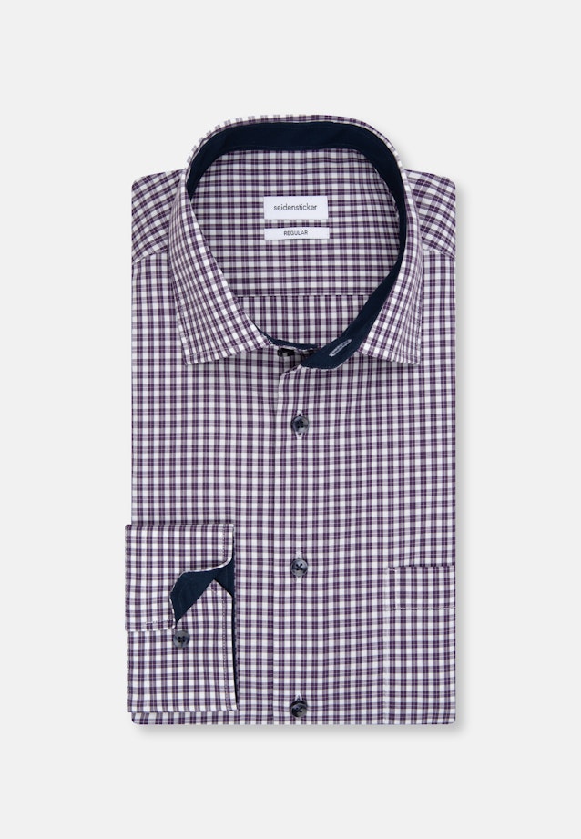Regular Business shirt Check in Purple |  Seidensticker Onlineshop
