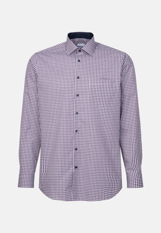 Regular Business shirt Check in Purple |  Seidensticker Onlineshop