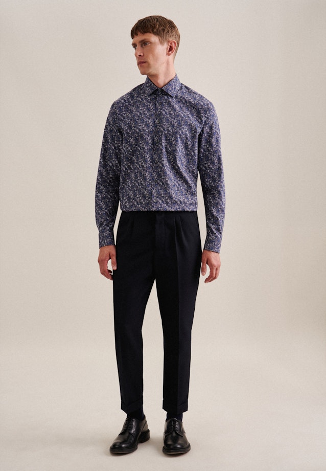 Poplin Business Shirt in Regular with Kent-Collar and extra long sleeve in Grey |  Seidensticker Onlineshop