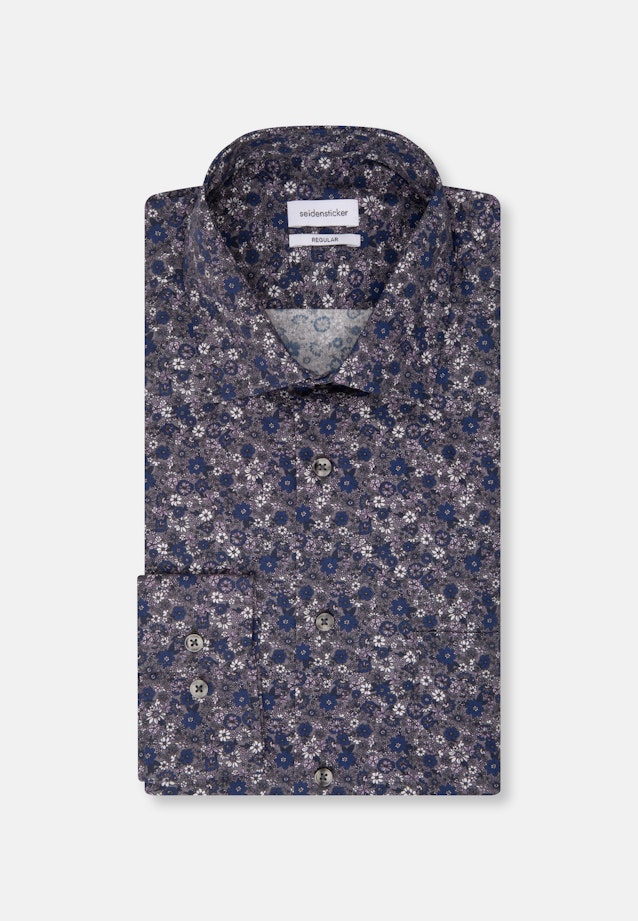 Regular Business Hemd Floral in Grau |  Seidensticker Onlineshop