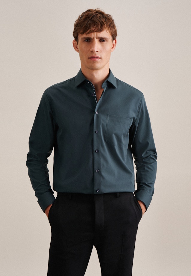 Comfort Business shirt Uni in Green |  Seidensticker Onlineshop