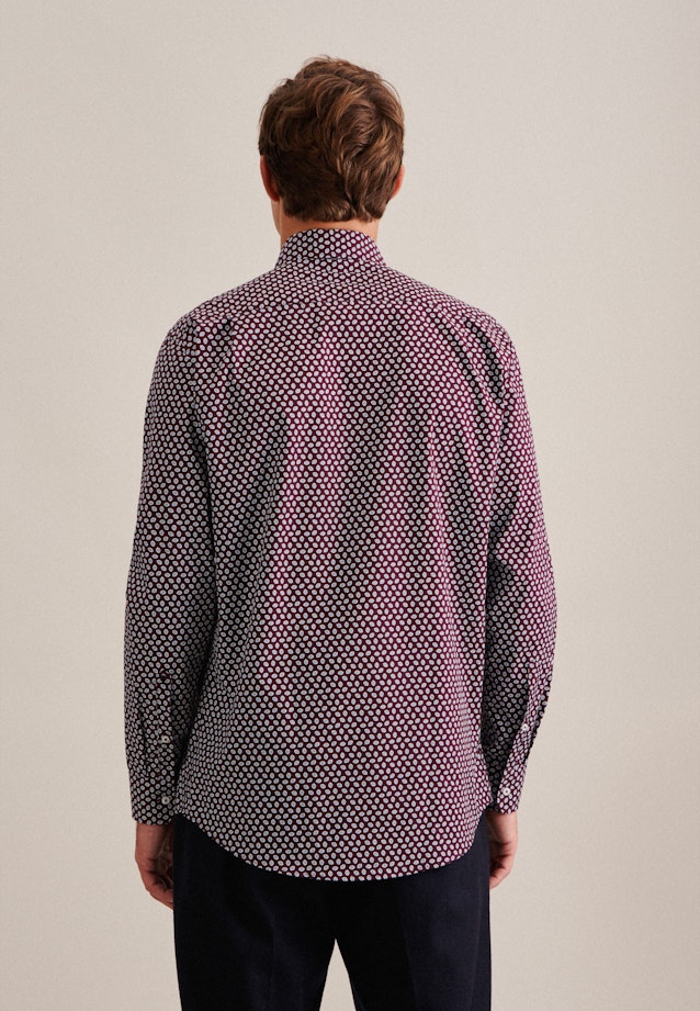 Regular Business Hemd Druck in Rot |  Seidensticker Onlineshop