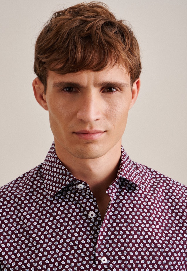 Regular Business Hemd Druck in Rot |  Seidensticker Onlineshop