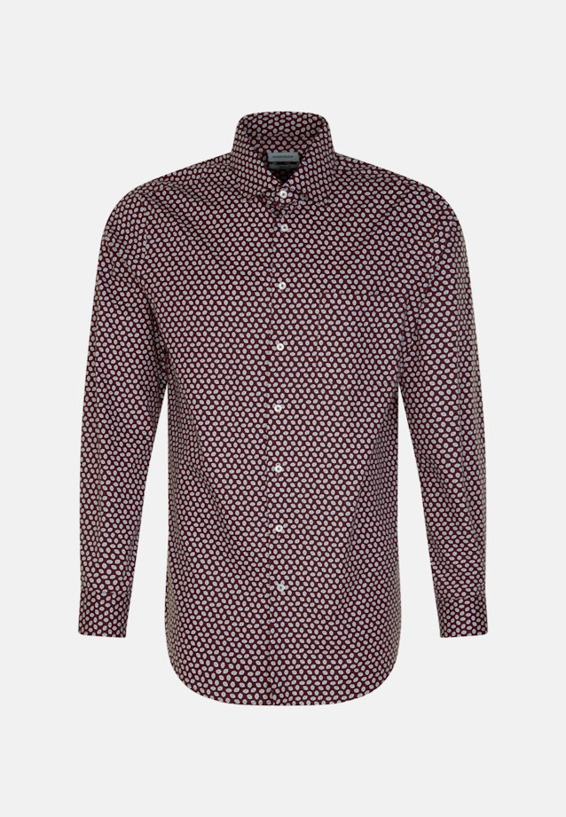 Regular Business Hemd Druck in Rot |  Seidensticker Onlineshop