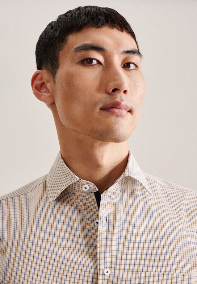 Regular Chemise d'affaires carreaux in Jaune |  Seidensticker Onlineshop