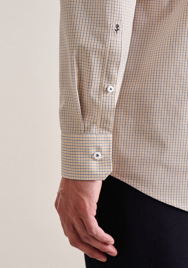 Regular Chemise Business Carreaux in Jaune | Seidensticker Onlineshop