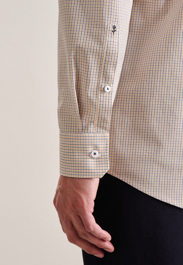 Regular Chemise d'affaires carreaux in Jaune |  Seidensticker Onlineshop