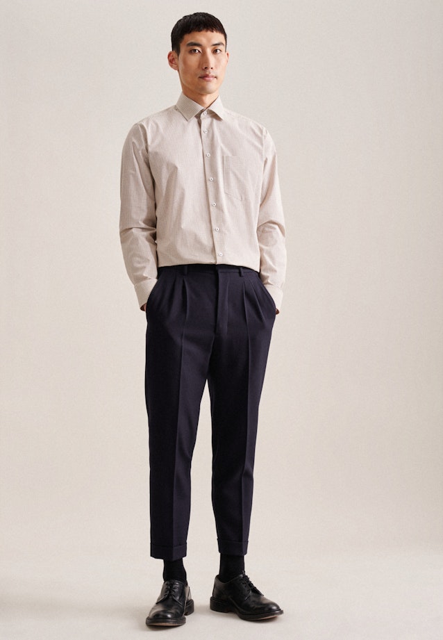 Regular Chemise d'affaires carreaux in Jaune |  Seidensticker Onlineshop