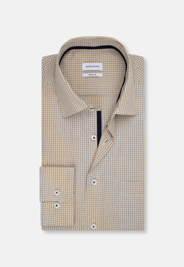 Regular Chemise d'affaires carreaux in Jaune |  Seidensticker Onlineshop