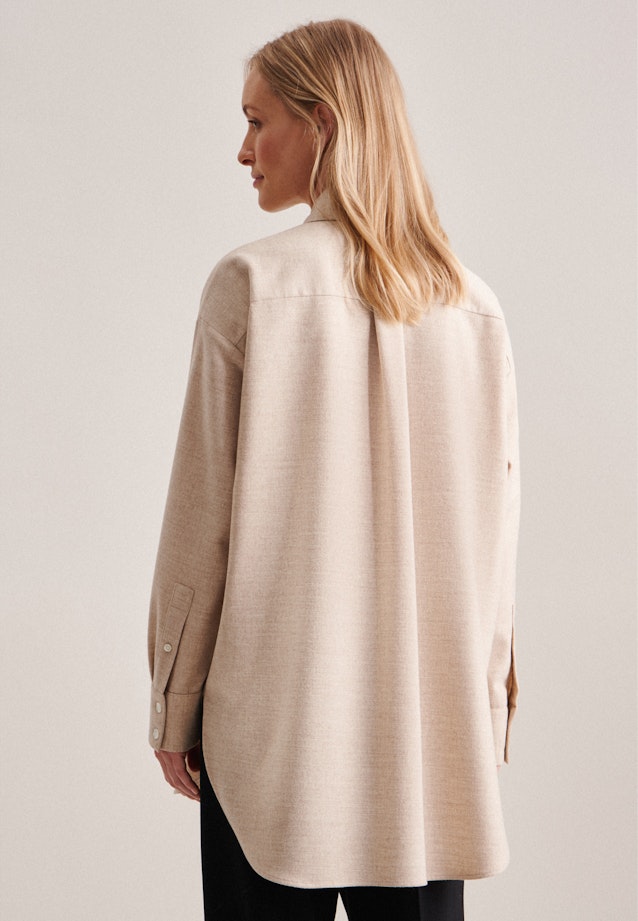 Long sleeve Flannel Long Blouse in Brown | Seidensticker Onlineshop