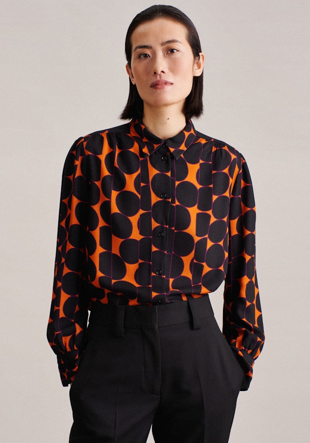 Shirt Blouse Print in Orange | Seidensticker Onlineshop