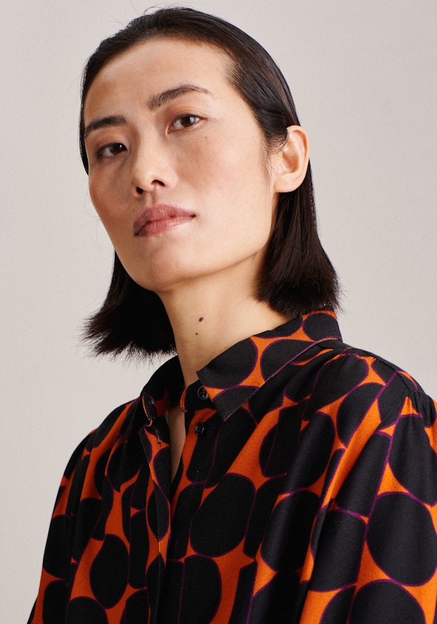 Shirt Blouse Print in Orange | Seidensticker Onlineshop