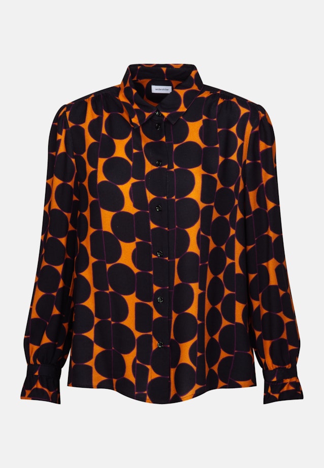 lange Arm Krepp Shirtblouse in Oranje |  Seidensticker Onlineshop