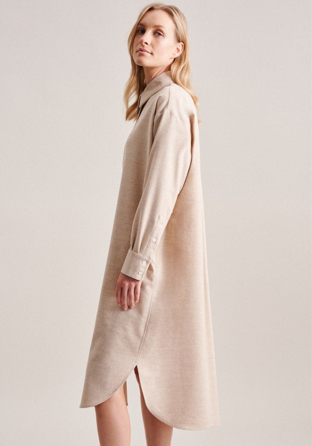 Flannel Midi (knee-length) Dress in Brown | Seidensticker Onlineshop