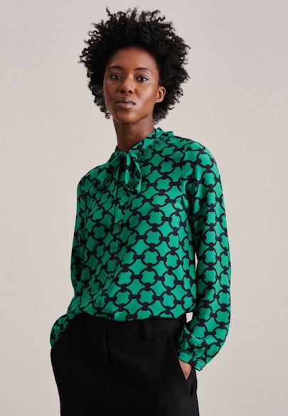 Shirtbluse Druck in Grün |  Seidensticker Onlineshop