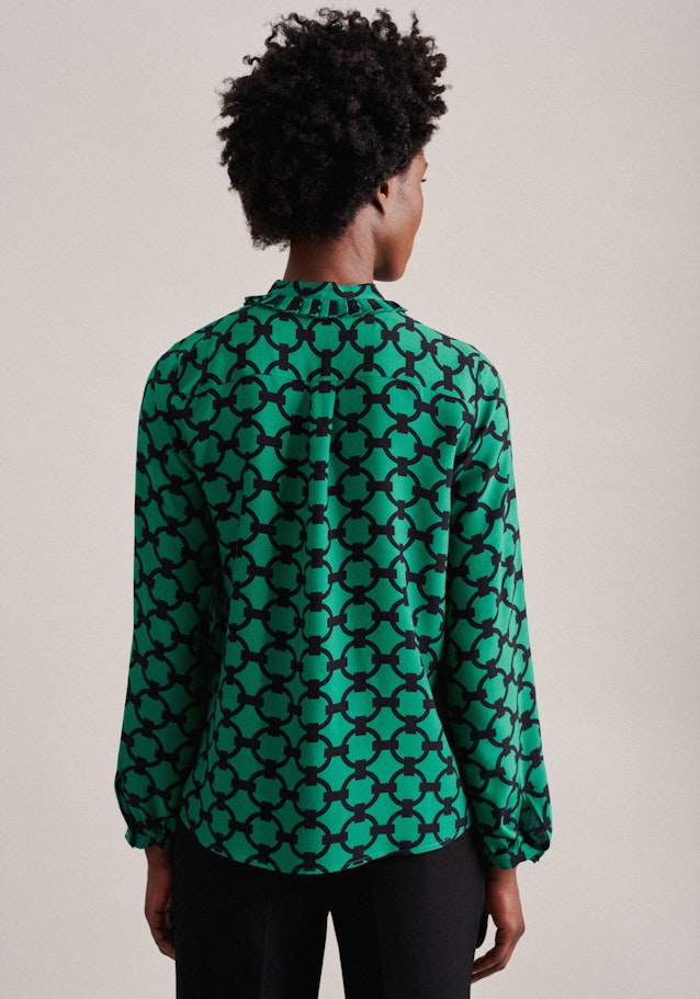Long sleeve Shirt Blouse in Green |  Seidensticker Onlineshop