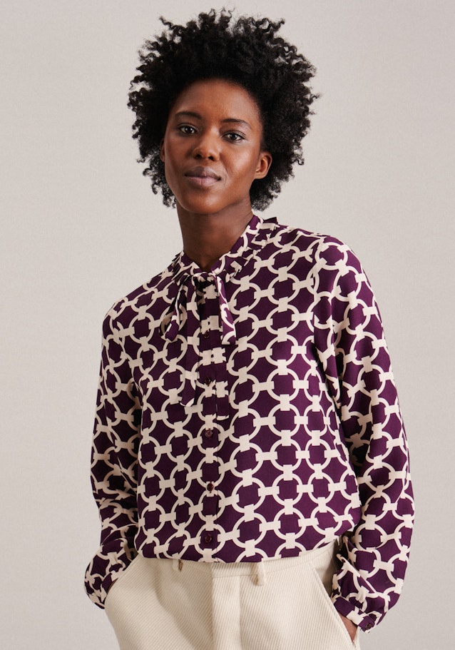 Long sleeve Shirt Blouse in Purple | Seidensticker Onlineshop