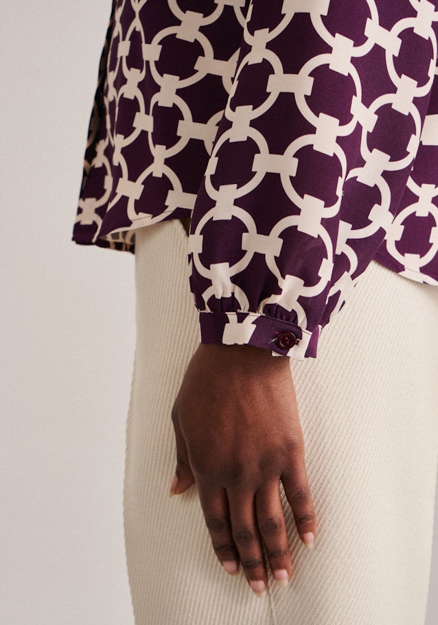 Long sleeve Shirt Blouse in Purple |  Seidensticker Onlineshop