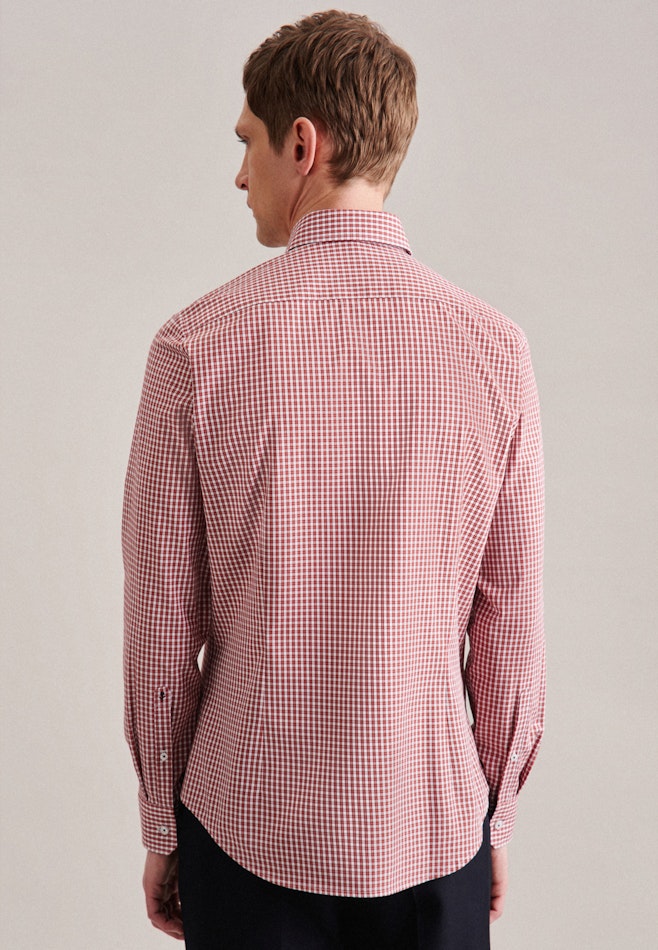 Non-iron Poplin Business Shirt in Slim with Kent-Collar in Orange | Seidensticker Onlineshop