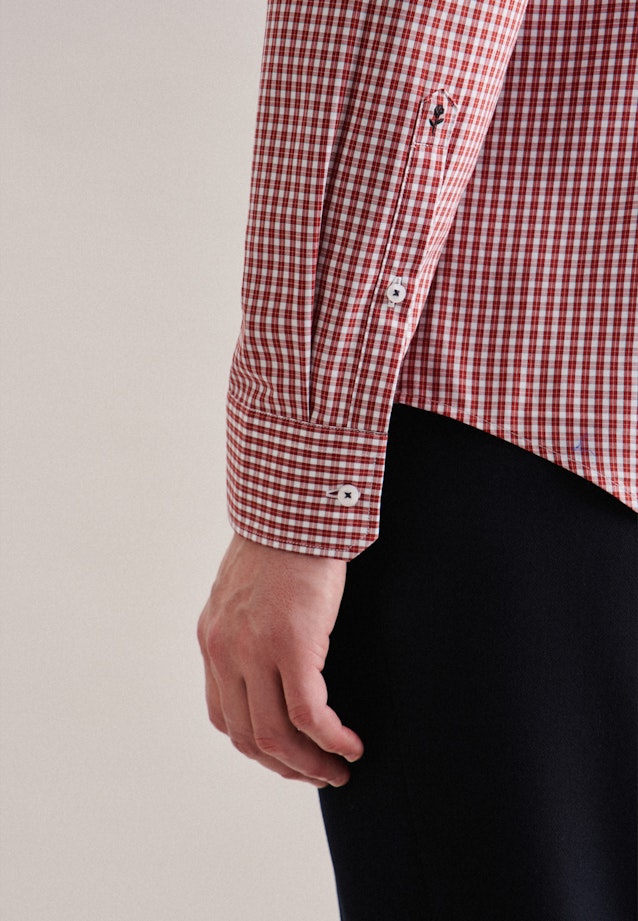 Non-iron Poplin Business Shirt in Slim with Kent-Collar in Orange |  Seidensticker Onlineshop