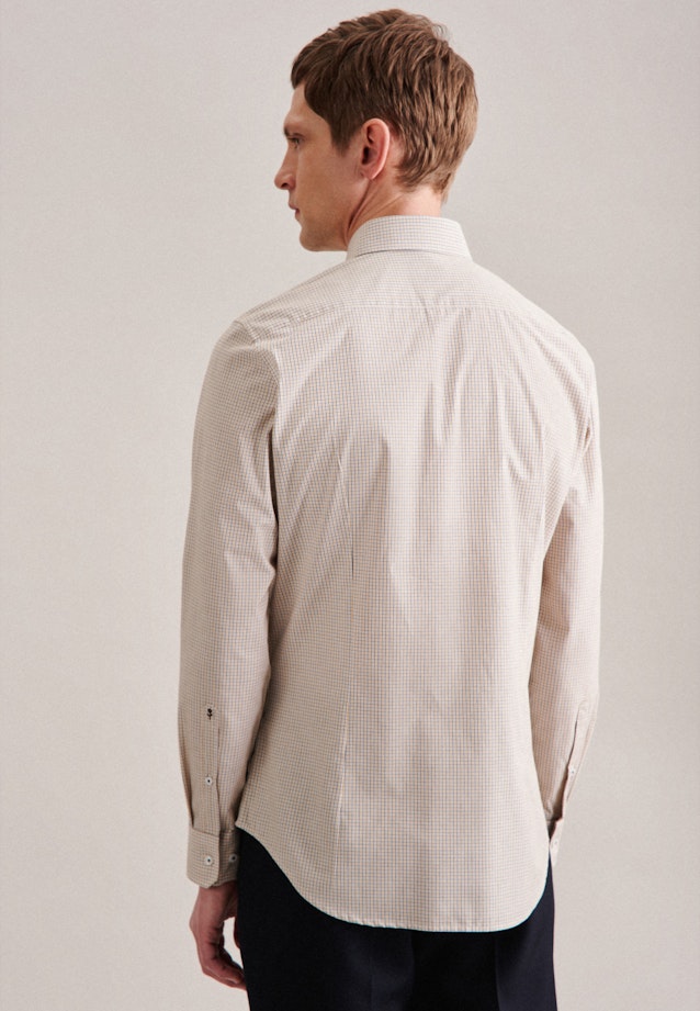 Non-iron Poplin Business Shirt in Slim with Kent-Collar in Yellow |  Seidensticker Onlineshop