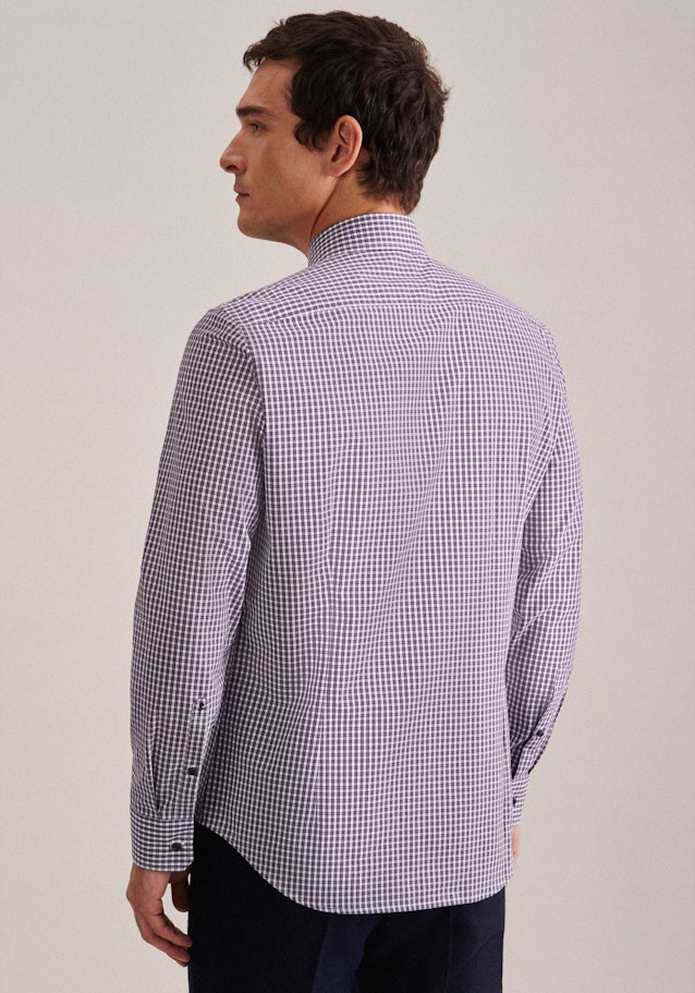 Non-iron Poplin Business Shirt in Shaped with Kent-Collar in Purple | Seidensticker Onlineshop
