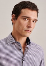 Shaped Business shirt Check in Purple |  Seidensticker Onlineshop