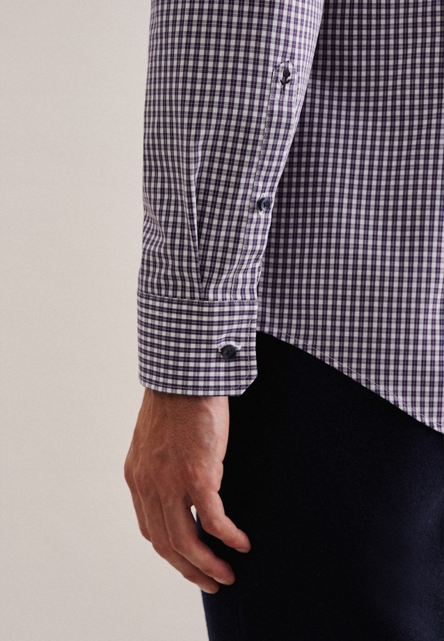Shaped Chemise d'affaires carreaux in Lilas |  Seidensticker Onlineshop