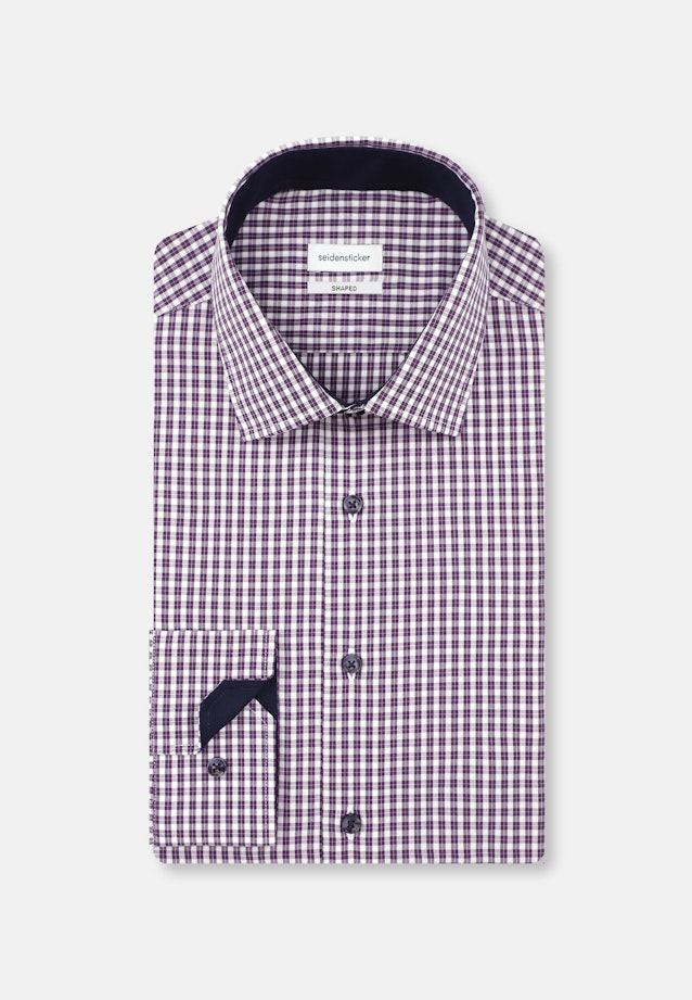 Shaped Business shirt Check in Purple |  Seidensticker Onlineshop