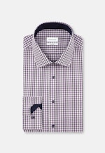 Shaped Business shirt Check in Purple |  Seidensticker Onlineshop