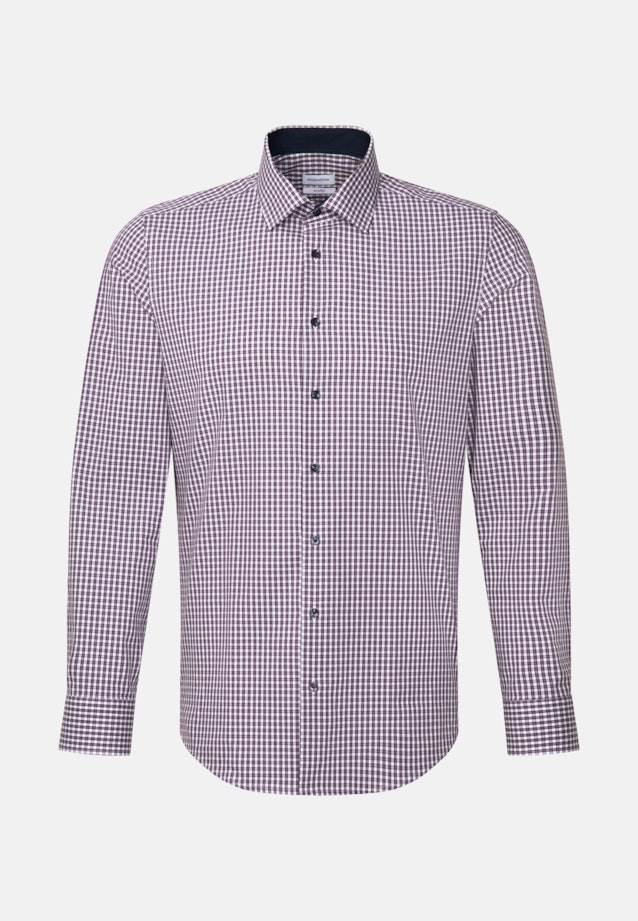 Shaped Business shirt Check in Purple |  Seidensticker Onlineshop