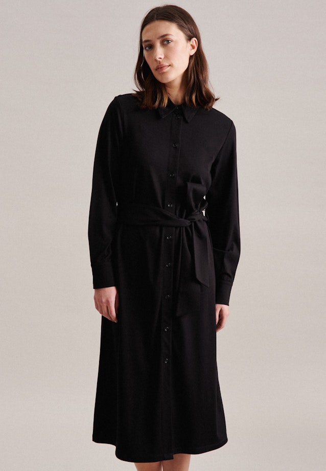 Jersey Midi Kleid in Schwarz | Seidensticker Onlineshop