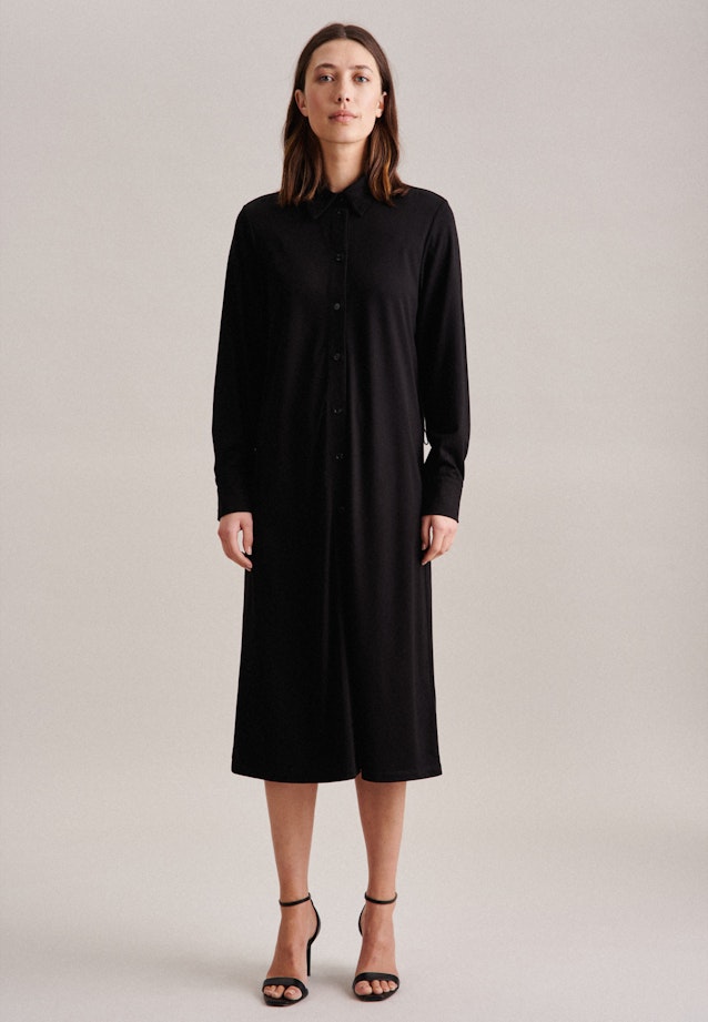 Jersey Midi Kleid in Schwarz |  Seidensticker Onlineshop