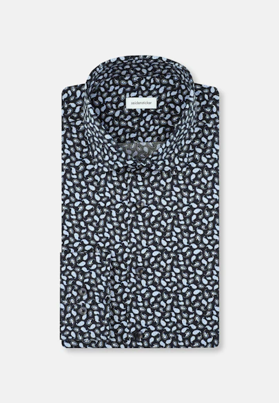 Shaped Business Hemd Paisley in Dunkelblau |  Seidensticker Onlineshop
