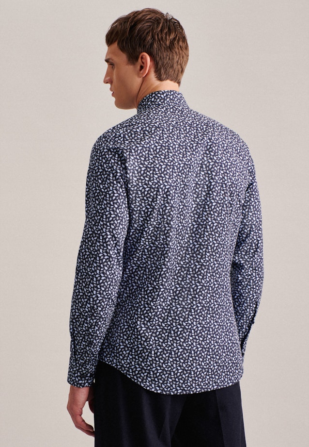 Shaped Business Hemd Paisley in Dunkelblau |  Seidensticker Onlineshop
