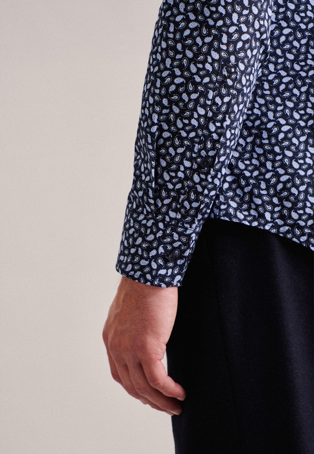 Shaped Business Hemd Paisley in Dunkelblau |  Seidensticker Onlineshop