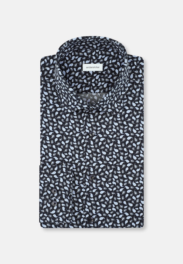 Shaped Business Hemd Paisley in Dunkelblau |  Seidensticker Onlineshop