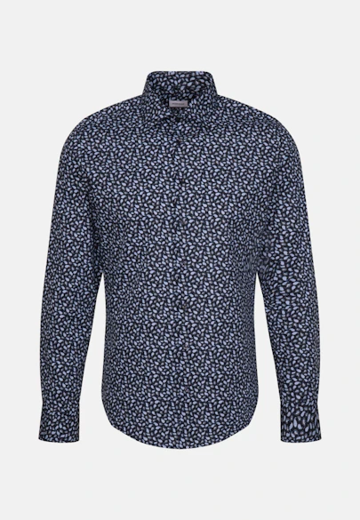 Shaped Business Hemd Paisley in Dunkelblau |  Seidensticker Onlineshop