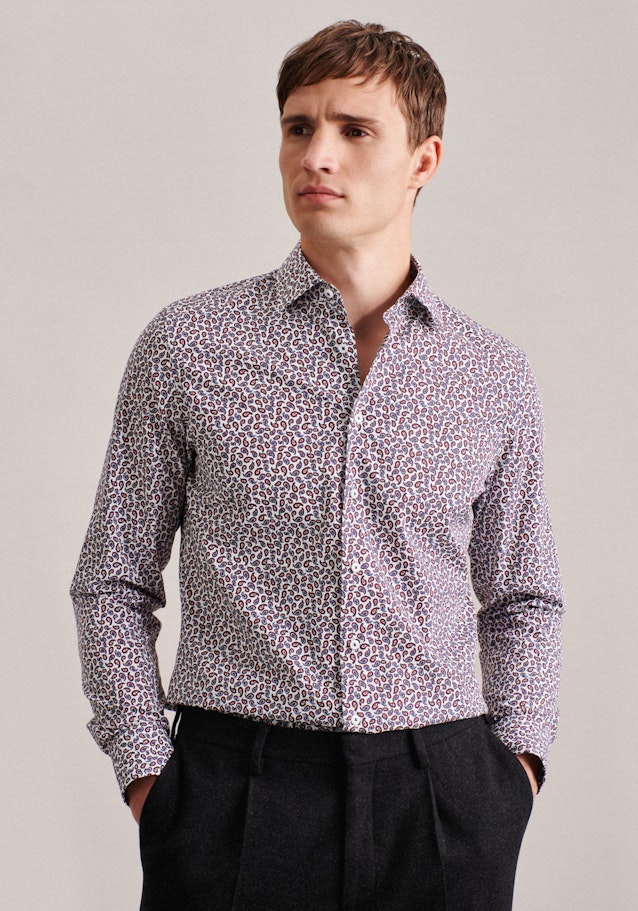 Shaped Business Hemd Paisley in Oranje | Seidensticker Onlineshop