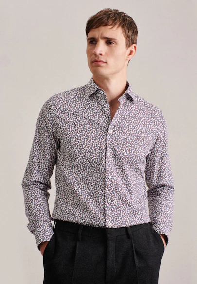 Shaped Business Hemd Paisley in Orange |  Seidensticker Onlineshop