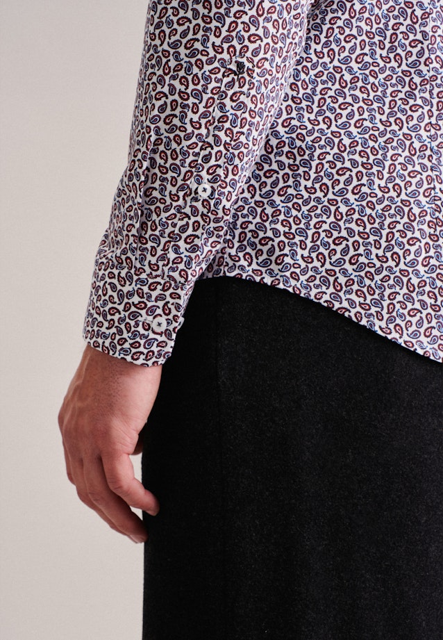 Shaped Business Hemd Paisley in Orange |  Seidensticker Onlineshop