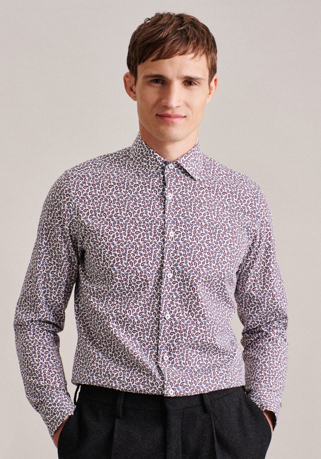 Shaped Business Hemd Paisley in Oranje | Seidensticker Onlineshop