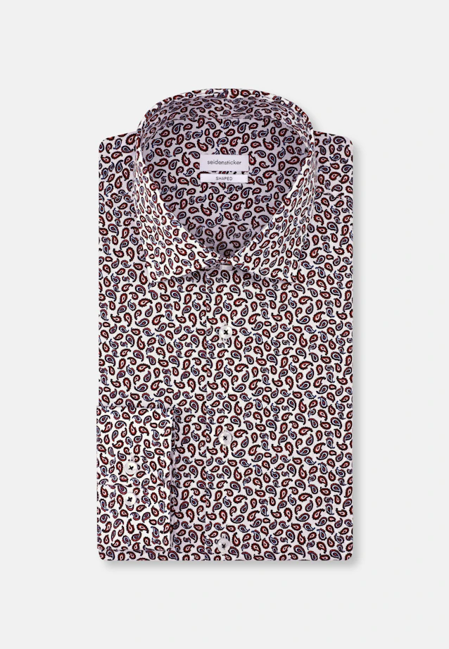 Shaped Business Hemd Paisley in Orange |  Seidensticker Onlineshop