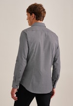 Poplin Business Shirt in Slim with Kent-Collar and extra long sleeve in Black |  Seidensticker Onlineshop