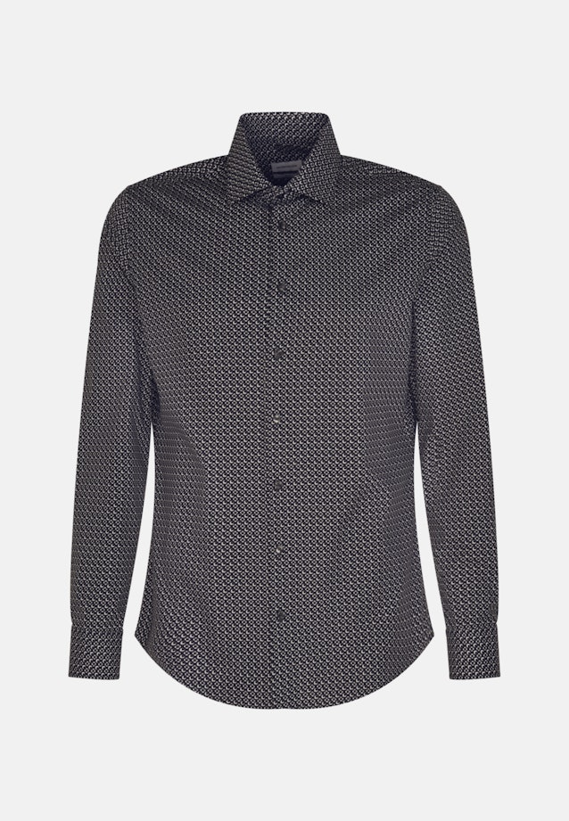 Poplin Business Shirt in Slim with Kent-Collar and extra long sleeve in Black |  Seidensticker Onlineshop