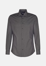 Poplin Business Shirt in Slim with Kent-Collar and extra long sleeve in Black |  Seidensticker Onlineshop