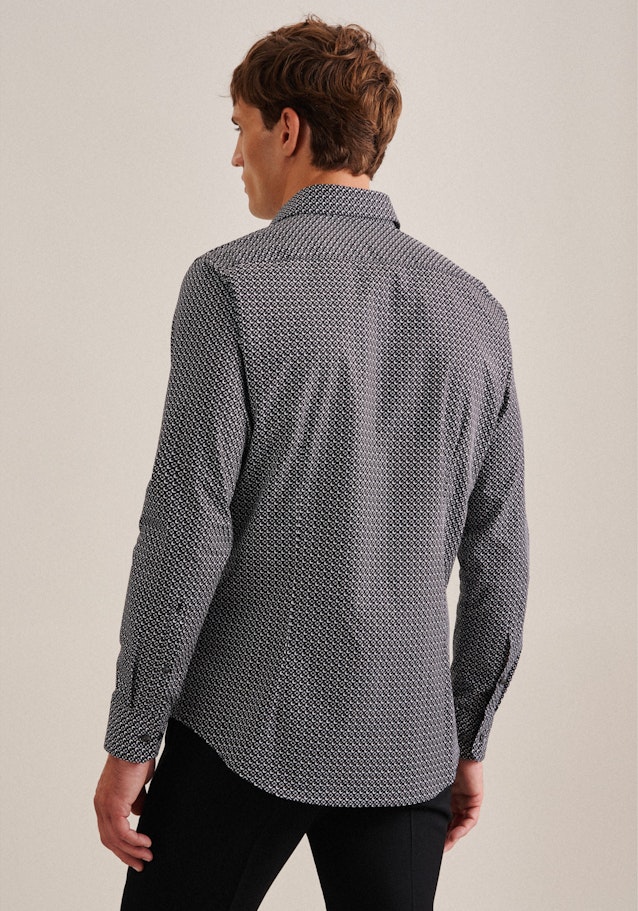 Poplin Business Shirt in X-Slim with Kent-Collar and extra long sleeve in Black | Seidensticker Onlineshop