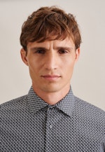 X-Slim Business Hemd Druck in Schwarz |  Seidensticker Onlineshop