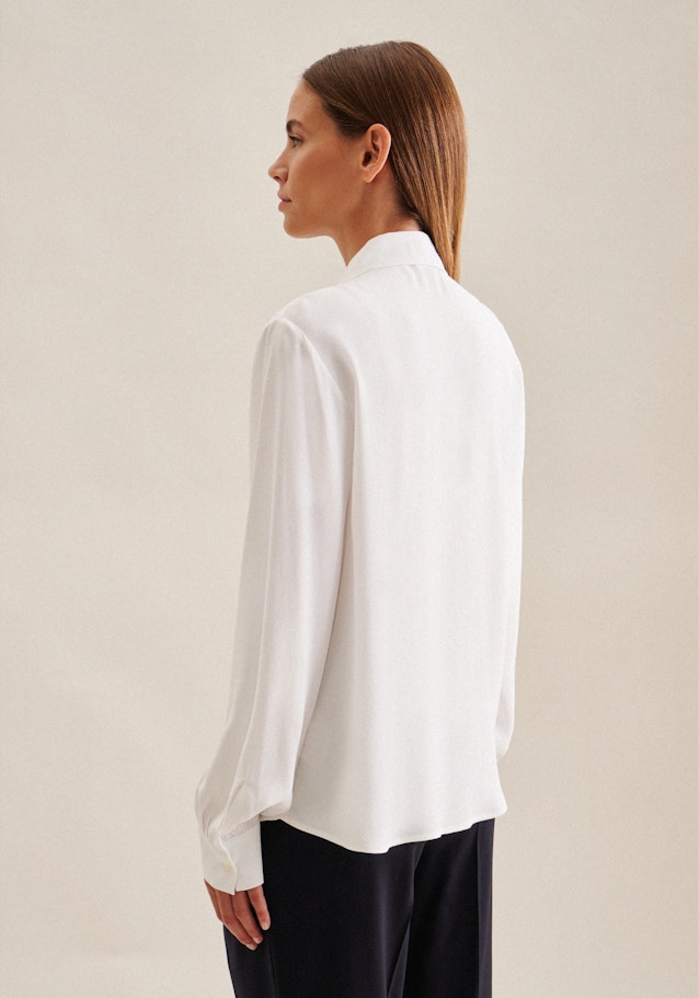 Long sleeve Crepe Shirt Blouse in White | Seidensticker Onlineshop