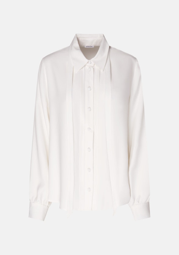Long sleeve Crepe Shirt Blouse in White |  Seidensticker Onlineshop